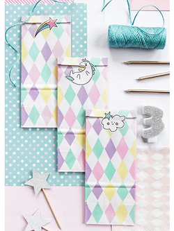 Torebki Papierowe Podziękowania Jednorożec 6szt.