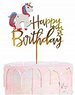 Topper Dekoracja na Tort Happy Birthday JEDNOROŻEC