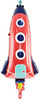 Balon foliowy Rakieta, 44x115cm, mix