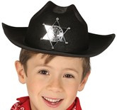KAPELUSZ Czarny Kowbojski SZERYFA Odznaka Gwiazda