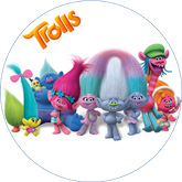 Opłatek tortowy 20 cm, Trolle Trolls  1 szt.