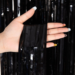 Kurtyna Imprezowa Czarna Tło Ścianka 100x200cm