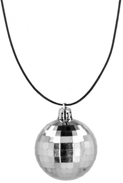 Zestaw Disco Lata 80 Srebrny 5el.