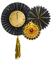 Rozety Dekoracyjne ZEGAR Północ Sylwester 3szt.