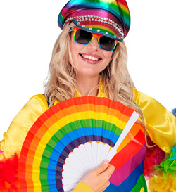 WACHLARZ Składany Kolorowy TĘCZOWY Parada LGBTQ+