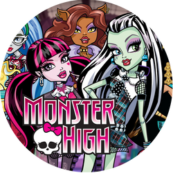 Opłatek tortowy 14 cm, 1 szt. Monster High