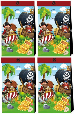 Torebki Papierowe  PIRACI Wyspa Piratów 4szt.