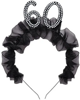 OPASKA na Głowę Czarna z Falbanką 60 URODZINY