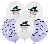 Balony Czarownica Nietoperze Witch Halloween 5szt.