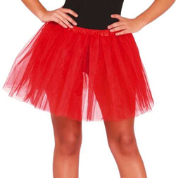Spódniczka Damska Tutu Tiulowa Czerwona Strój 40cm