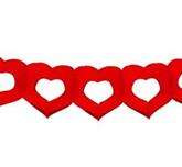 Girlanda Serca czerwone - 18,5*17*400 cm, 1 szt.