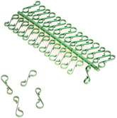 Haczyki do ozdób, zielone, 30 szt