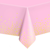 Obrus w konfetti różowy 137x274cm