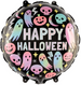 Balon Foliowy HAPPY HALLOWEEN Duszki Czaszki 45cm