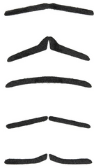 Sztuczne WĄSY Samoprzylepne Czarne 5 szt.