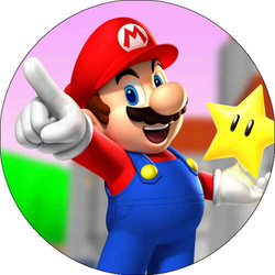 Opłatek tortowy 29 cm, Super Mario 1 szt.