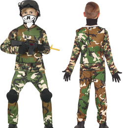 Strój Kostium ŻOŁNIERZ Wojsko Komandos 7-9 lat
