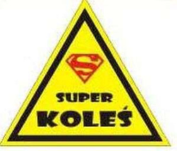 Naklejka na kask ''Super koleś'', 1 szt.