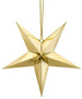 Gwiazda papierowa, 30cm, złoty, 1 szt.