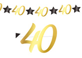 Baner Girlanda Papierowa 40 URODZINY 300cm