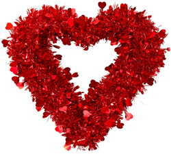 Czerwone SERCE Dekoracyjne Walentynki Ozoba 40cm