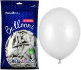 Balony St. 27cm (12") Metallic Silver Snow 100szt.