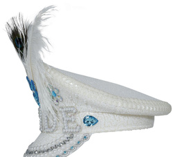 Czapka Oficerska Diamentami Kryształki BRIDE 