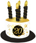 CZAPKA Urodzinowa Tort ze Świeczkami 20 URODZINY