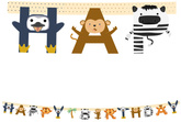 Baner Happy Birthday ZWIERZĘTA ZOO Urodziny 200cm