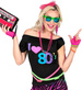 Rękawiczki z Siatki Różowe Neonowe DISCO Lata 80