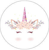 Opłatek tortowy 29 cm, Jednorożec 1 szt.