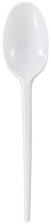 Łyżki wielokrotnego użytku ECONOMY białe 100szt.