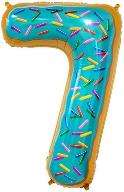 Balon foliowy Cyfra 7, ciasteczko, 78 cm