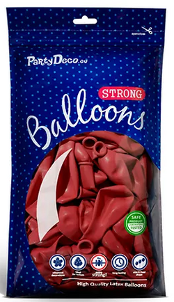 Balony Pastelowe Czerwone 12cm 100szt.