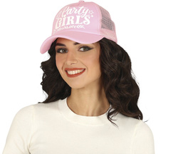 Czapka z Daszkiem Różowa z Napisem PARTY GIRLS