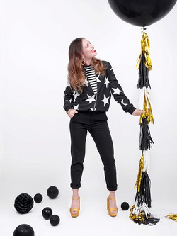 Balony St. 12cm (5") Pastel Czarne, 25szt.