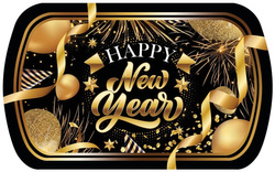 Plastikowa Tacka Patera HAPPY NEW YEAR 39x24cm