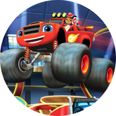 Opłatek tortowy 14 cm, Blaze i Megamaszyny 1 szt.