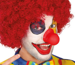 Lateksowy Sztuczny Czerwony Nos KLAUNA z DŹWIĘKIEM