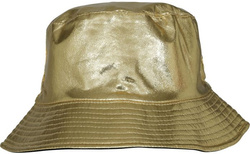 Kapelusz Czapka Bucket Hat Złota Metaliczna Raper 