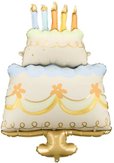 Balon Foliowy TORT ze Świeczkami Urodziny 62x104cm
