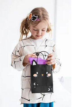 Torebka na prezenty Czarny Kot Halloween 1 szt.