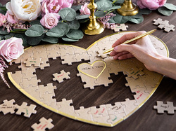 Księga gości puzzle - Serce, 45x35,5cm