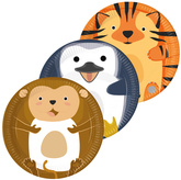 Talerzyki Papierowe ZWIERZĘTA ZOO 23cm 8szt.