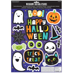 Naklejki na okno Halloween, 1 kpl.