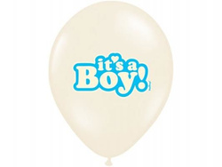 Balony "It`s a Boy", zestaw mix błękitny, 5 szt.