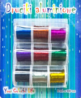 Druciki Aluminiowe na Szpulach 0,3mm x 3m 9szt.