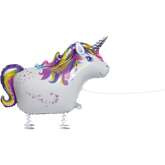 Chodzący balon foliowy, Jednorożec, 1 szt.