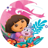 Opłatek tortowy 14 cm, Dora i Przyjaciele 1 szt.