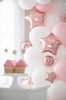 Balony foliowe Gwiazdka, 12cm, różowe złoto 25szt.